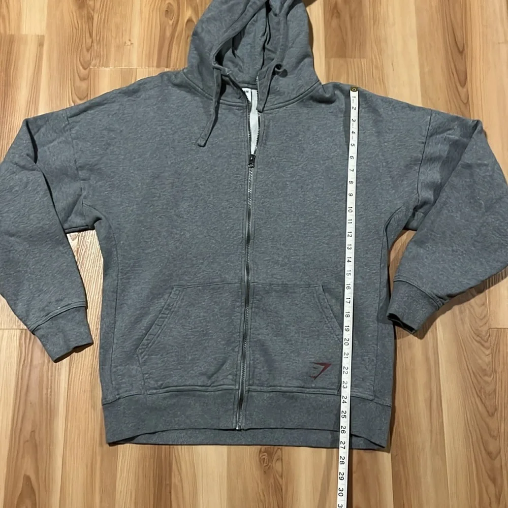 Gymshark Gray power zip up hoodie - Picture 4 of 7